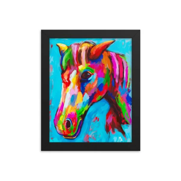 Rainbow Horse Framed poster