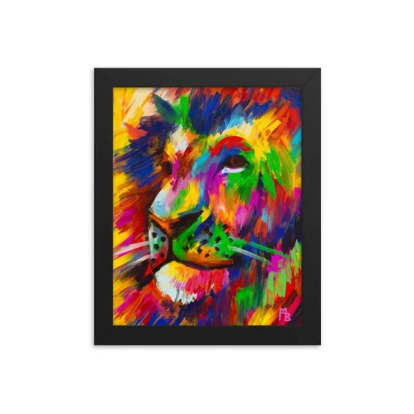 Rainbow Roar Framed poster