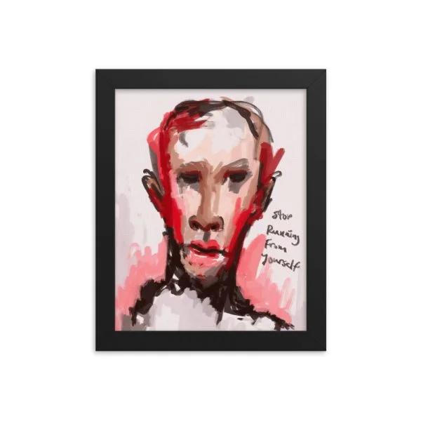 Stop Running Framed poster