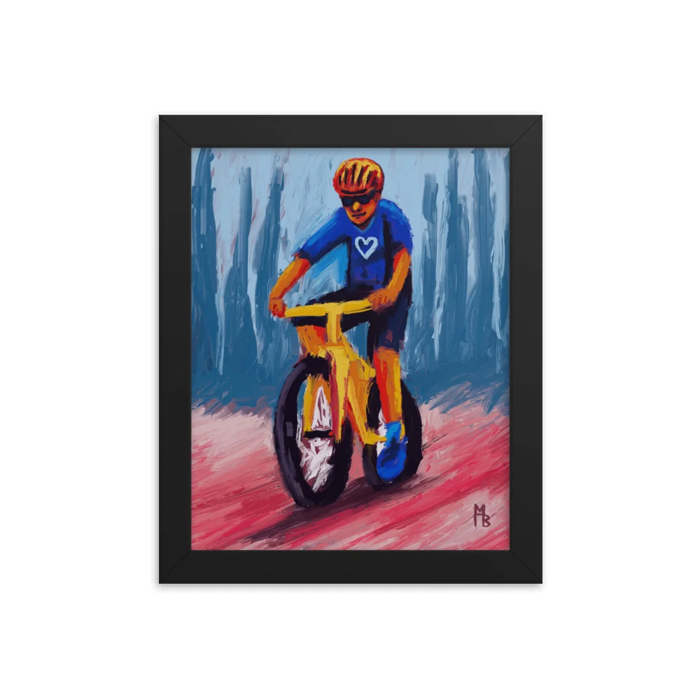 Yellow Cycle Framed poster - Image 2