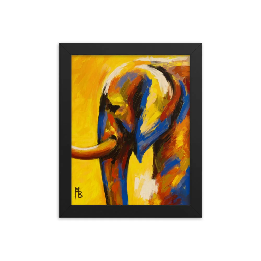 Yellowphant Framed poster - Image 2