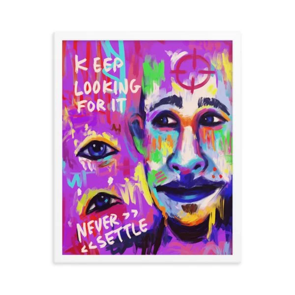 Never Settle Framed poster