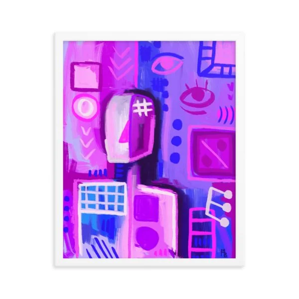Pink Abstract Framed poster