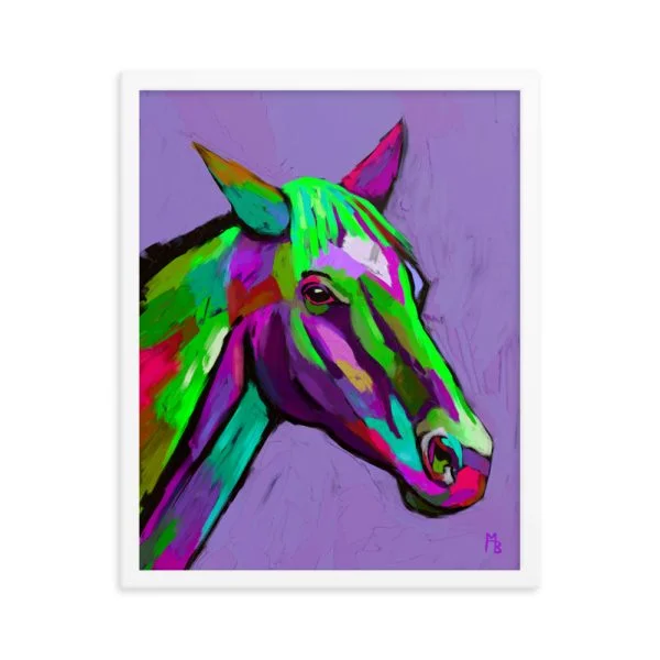 Purple Horse Framed poster