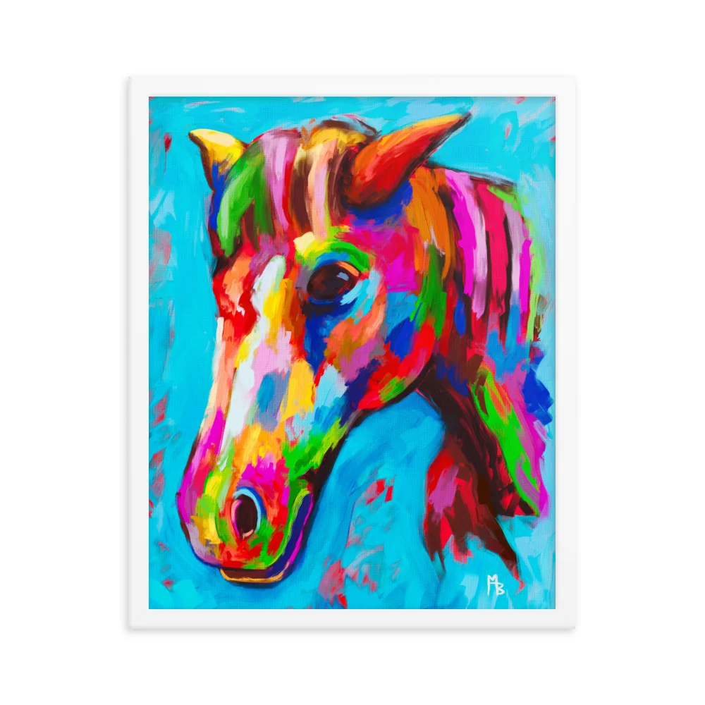 Rainbow Horse Framed poster - Image 4