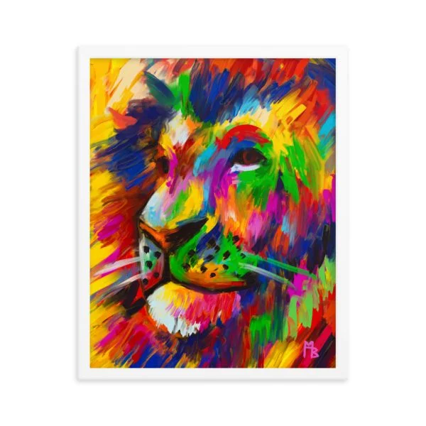 Rainbow Roar Framed poster
