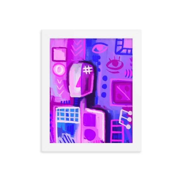 Pink Abstract Framed poster