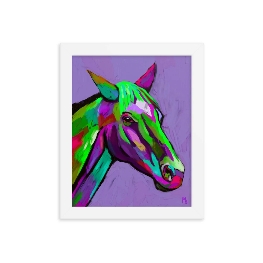 Purple Horse Framed poster - Image 3