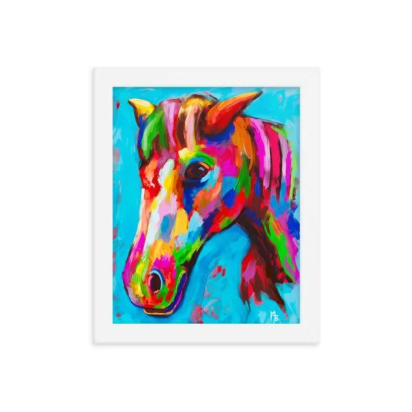 Rainbow Horse Framed poster
