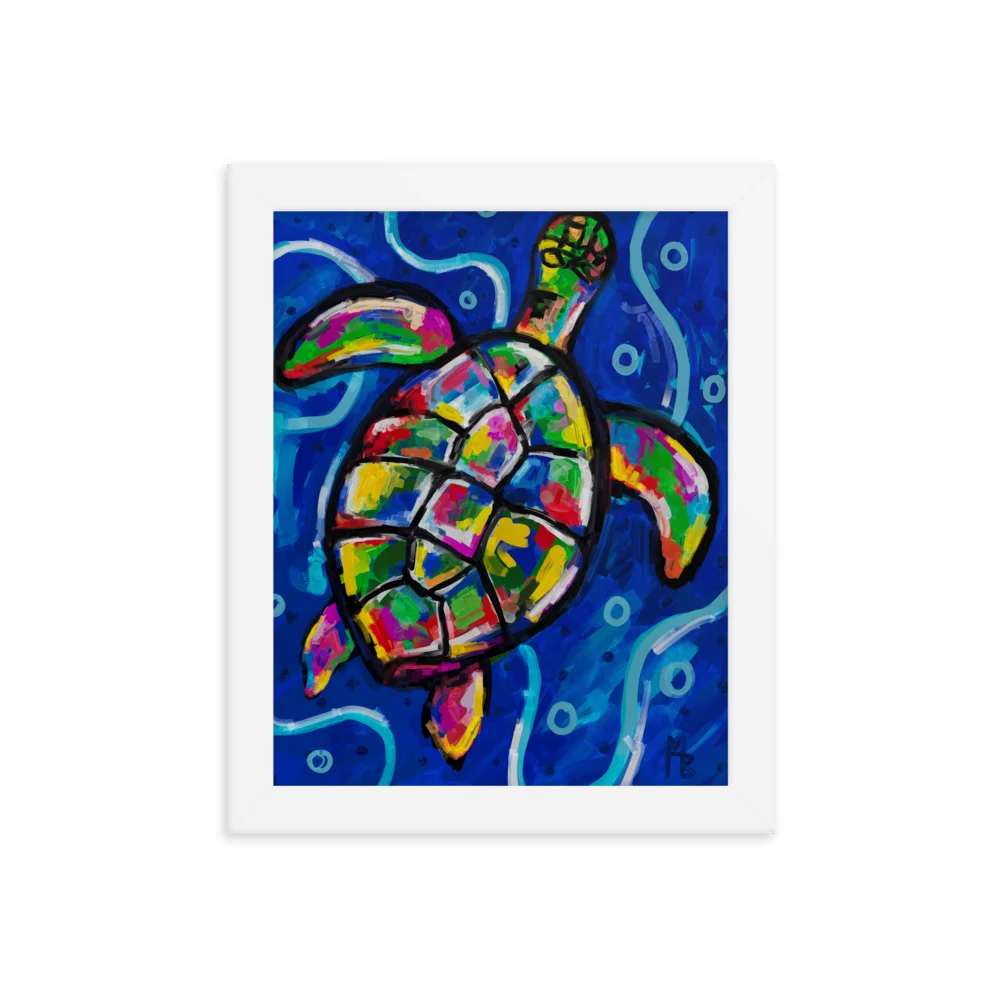 Rainbow Turtle Framed poster - Image 3