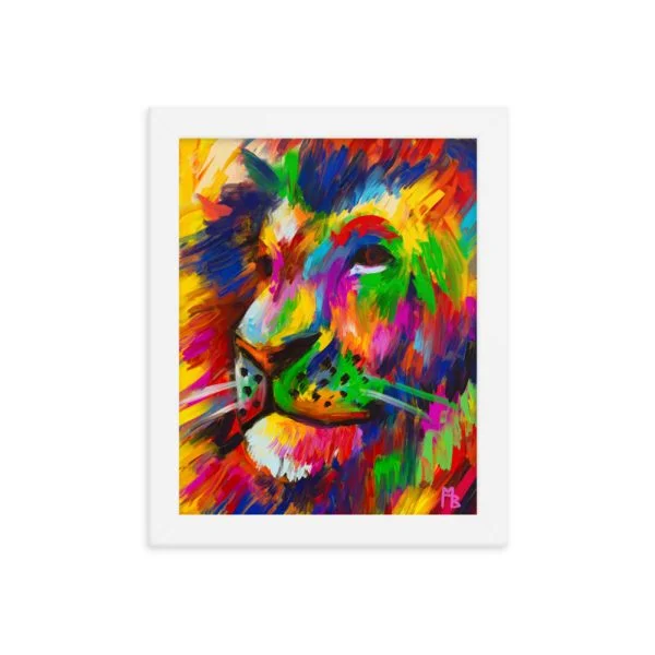 Rainbow Roar Framed poster